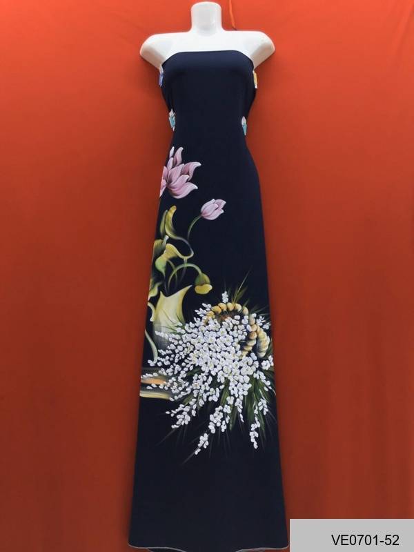Vải Áo Dài Thái Tuấn Vẽ Tay Cao Cấp Hình Hoa Đẹp AD VE0701_52 1
